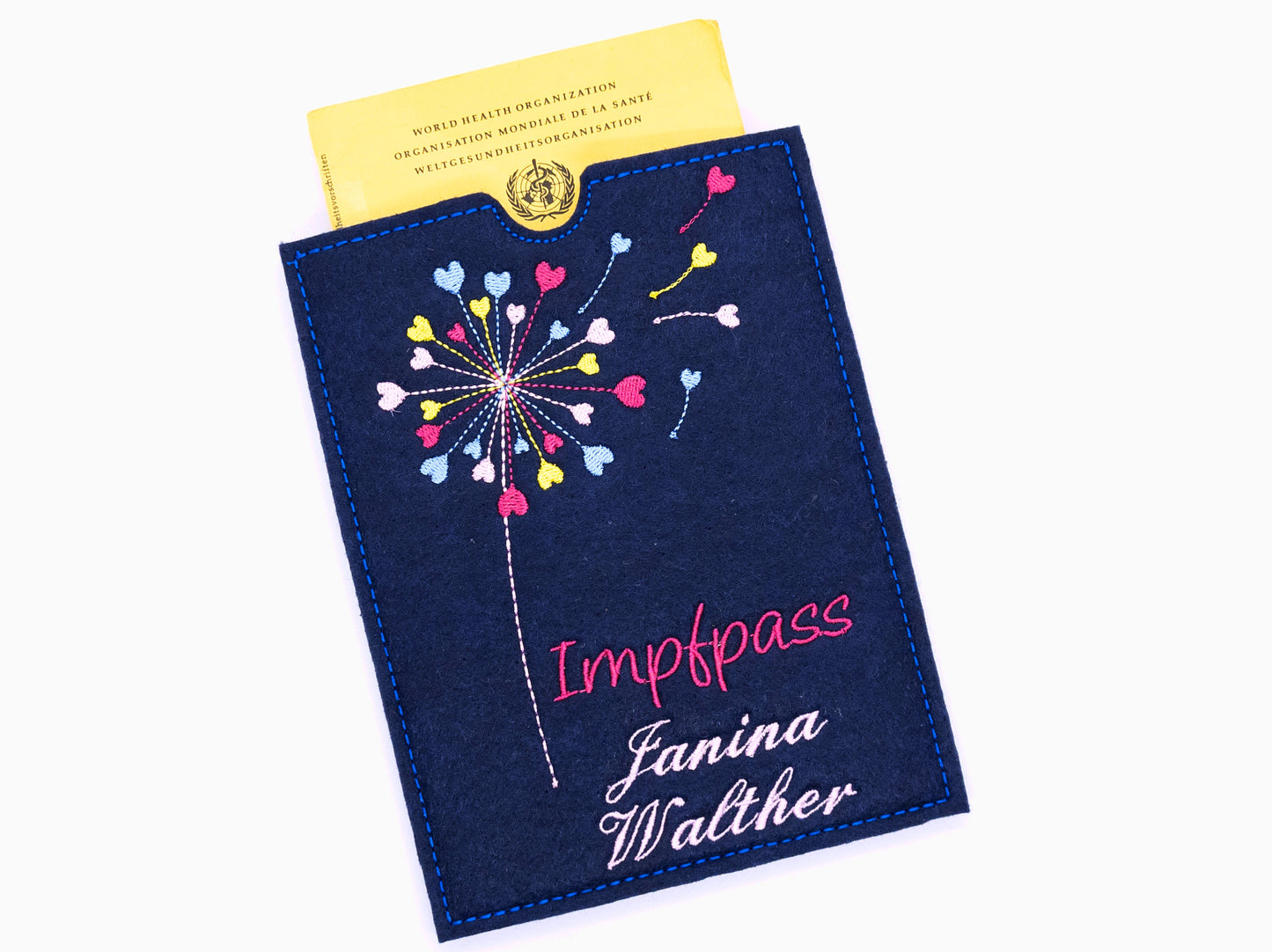 Impfpass - Pusteblume - Name - Impfpasshülle mit Name