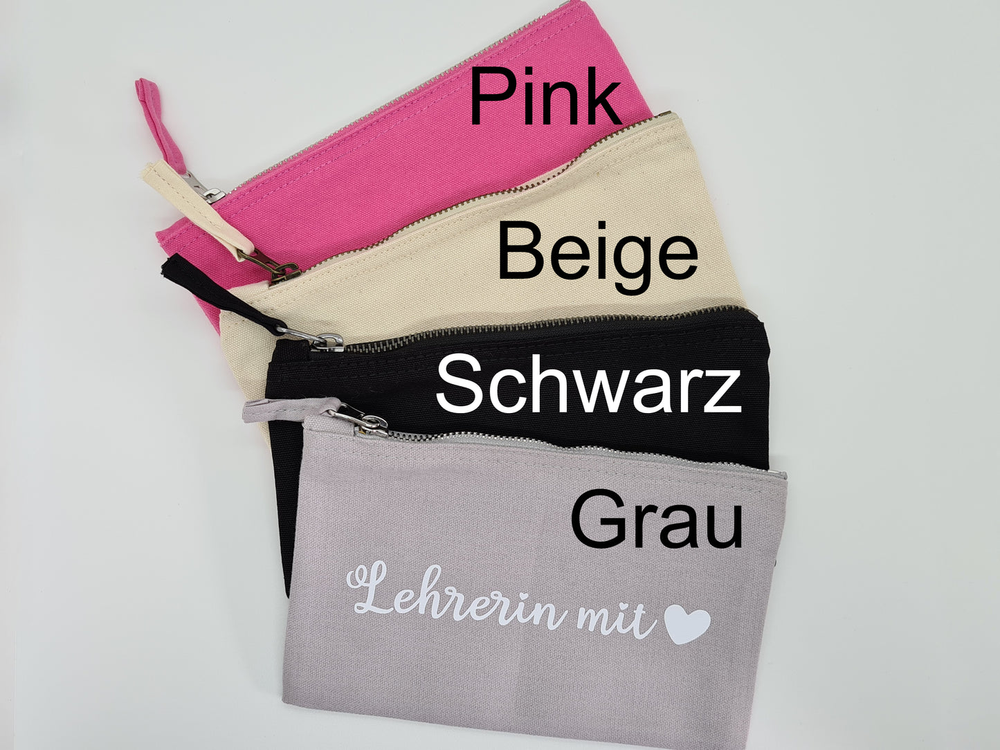 Lehrerin / Lehrer mit Herz Federmäppchen | Federtasche - Federmappe | Geschenk - Abschiedsgeschenk Schule Lehrerin Lehrer