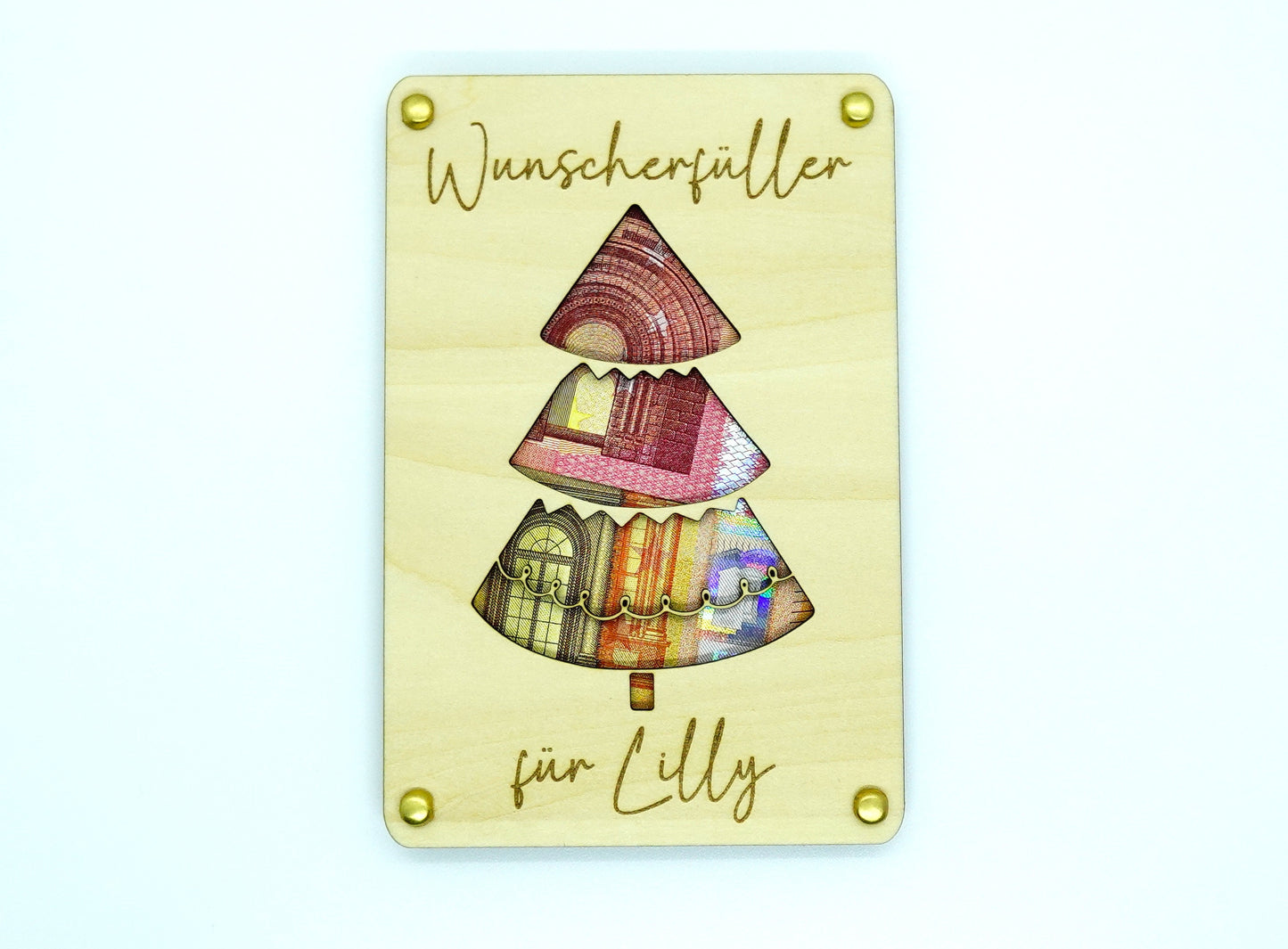 Geschenkverpackung für Geld Weihnachten personalisiert