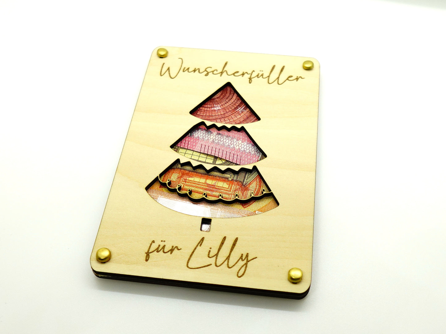 Geschenkverpackung für Geld Weihnachten personalisiert